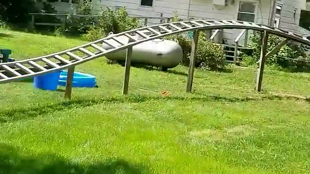 Uncle Builds 2 Year Old Roller Coaster