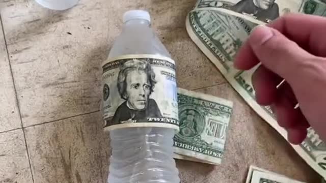 No but they buy the water and use the dollar for Pepsi