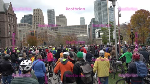 Fight for Bikes - Bike infrastructure/lane protest - Yonge street critical-mass