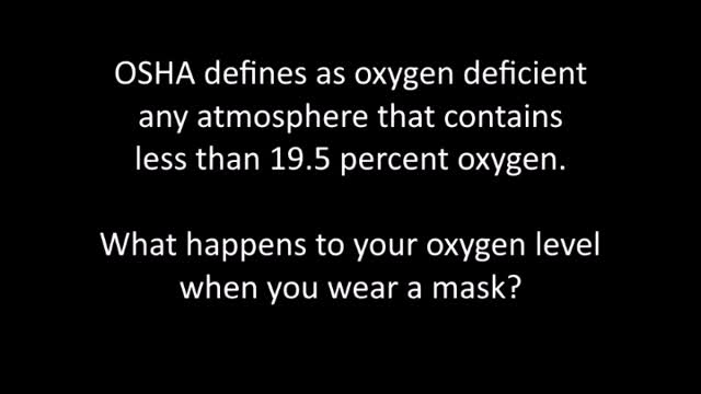 Demonstration of how masks reduce oxygen levels (banned on youtube)