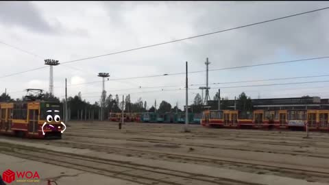#train and car crush monster trains crush the car on rail road