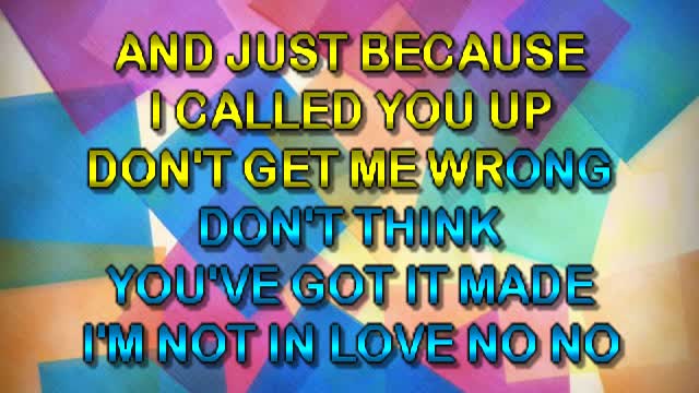 kbkaraokeking I'm not in love