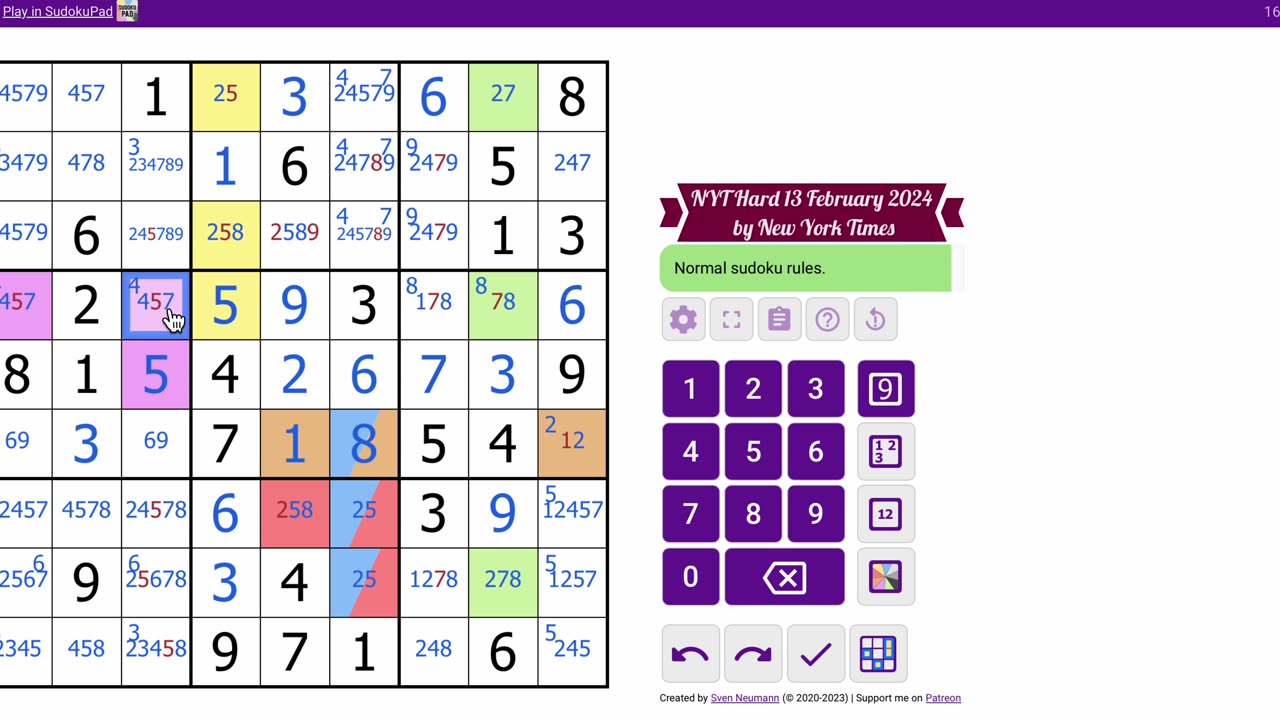 Sudoku 2024 02 13 hard