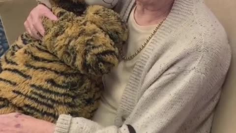 97-Year-Old Grandma with Dementia Reacts to Gifted Stuffed Animal