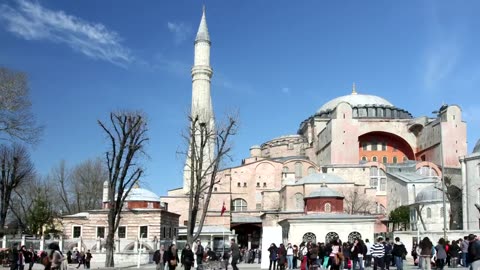 Temple visited by tourists