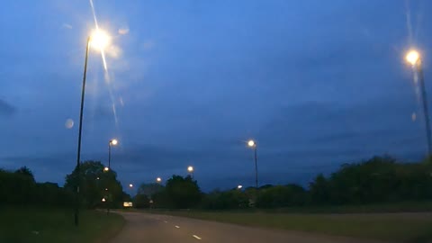 Night driving in Southampton. Speed lapse.