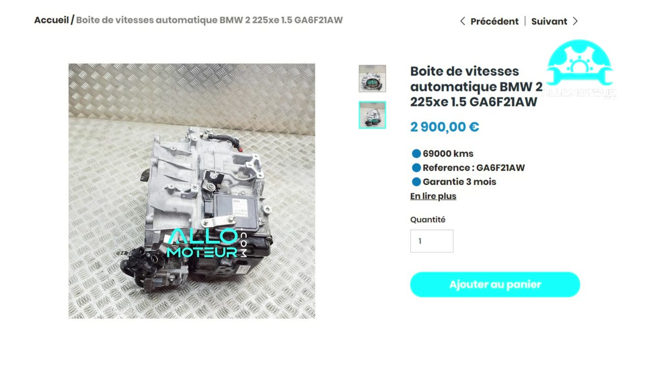 ALLOMOTEUR.COM - Boite de vitesses automatique BMW 2 225xe 1.5 GA6F21AW