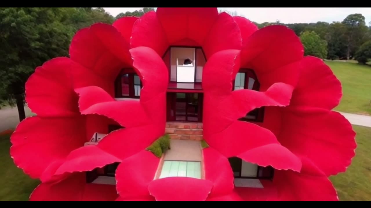 Red Rose Shaped Dream House 🏡