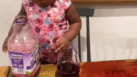 Check outtt "1 year old" toddlers reaction after messing mom's table.❤️😂 | it's the dance for me