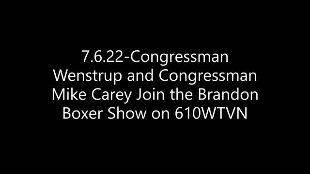 Wenstrup and Congressman Carey Join 610WTVN to discuss energy, supply chains, the economy, and more