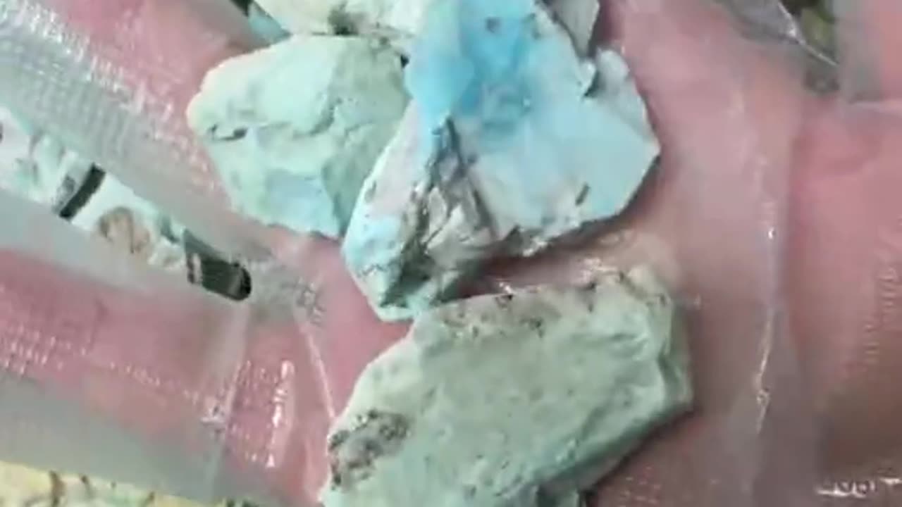 241221-2 High end materials for making turquoise jewelry from large natural original wool materials