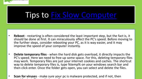 Steps to Fix a Computer that is Slow