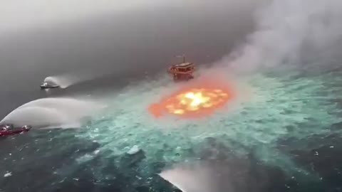 The ocean is on fire in the Gulf of Mexico - wow!!