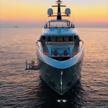 yacht from the front