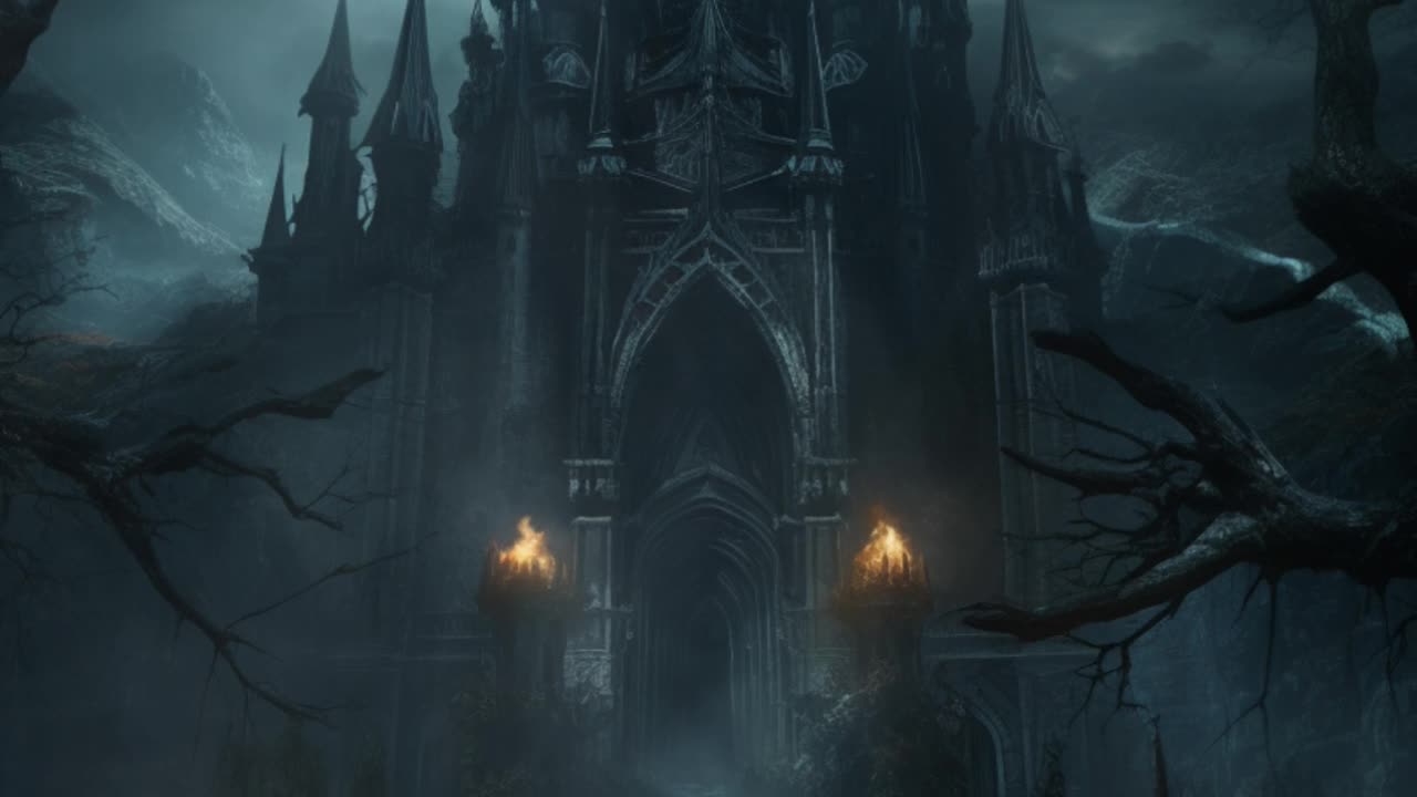 Dark Haunted Castle | Abandoned Gothic Castle | Eerie Atmosphere | Dark Art | Digital Art | AI Art