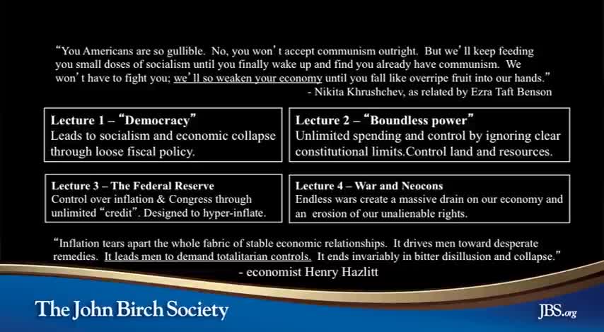 Lecture 5 Exposing the Enemies of Freedom The Constitution Is The Solution