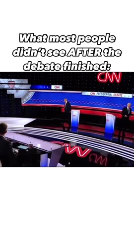 After The Debate, Leaving The Stage...