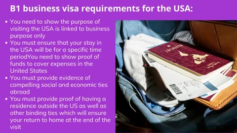 B1 Business Visa Requirements for the USA