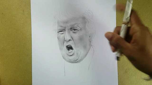 Donald Trump || pencil drawing with graphite pencils || portrait sketch || speed sketch