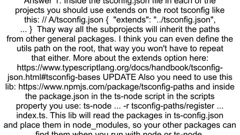 How to reconcile monorepo with multiple tsconfigjson each having its own paths