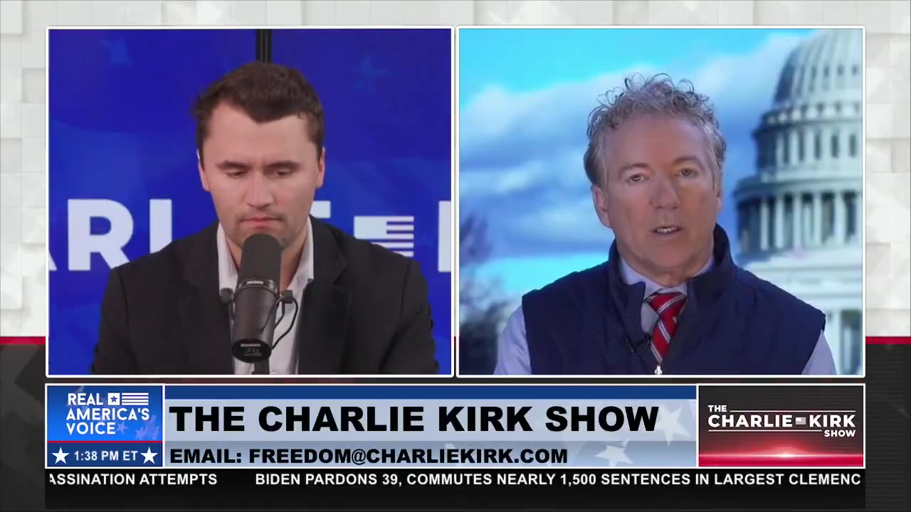 🚩Charlie Kirk asks Senator Rand Paul if Biden will actually pardon Fauci