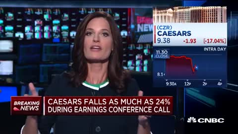 Caesars halted 3 times due to volatility