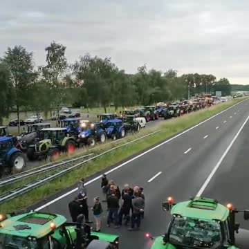 Dutch farmers blockade highways to protest green policies shutting down farms