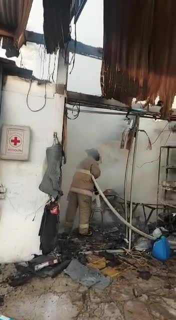 Incendio en Plaza Colón