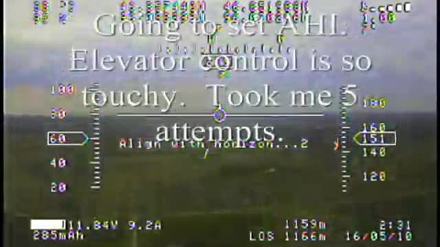 Almost 6 mile flight by video on Twinstar rc aircraft, Emergency landing