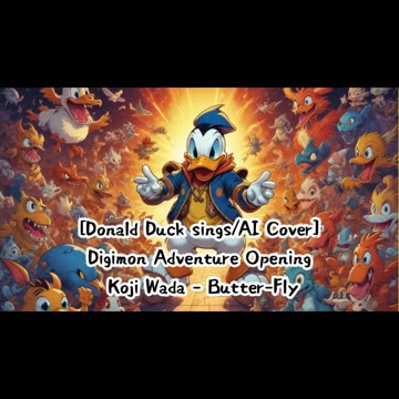 [Donald Duck sings/AI Cover] Digimon Adventure Opening Kōji Wada - Butter-Fly