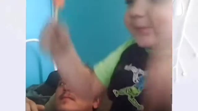 Baby girl funny video with Dad 🥰🥰