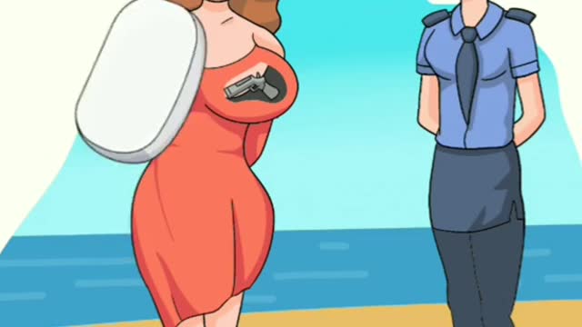 Animated Hot girl hot body bikini girl fitness