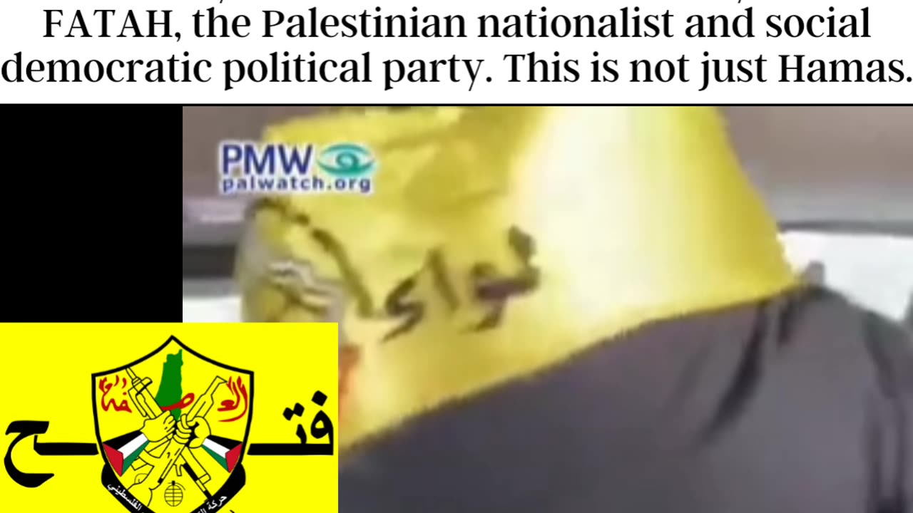 Fatah Logo Seen on Bandana of Terrorist in Israel