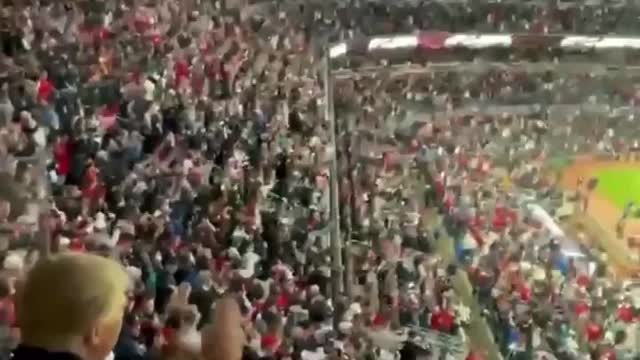 President Trump, Melania, Dan Scavino & Mark Meadows at the World Series