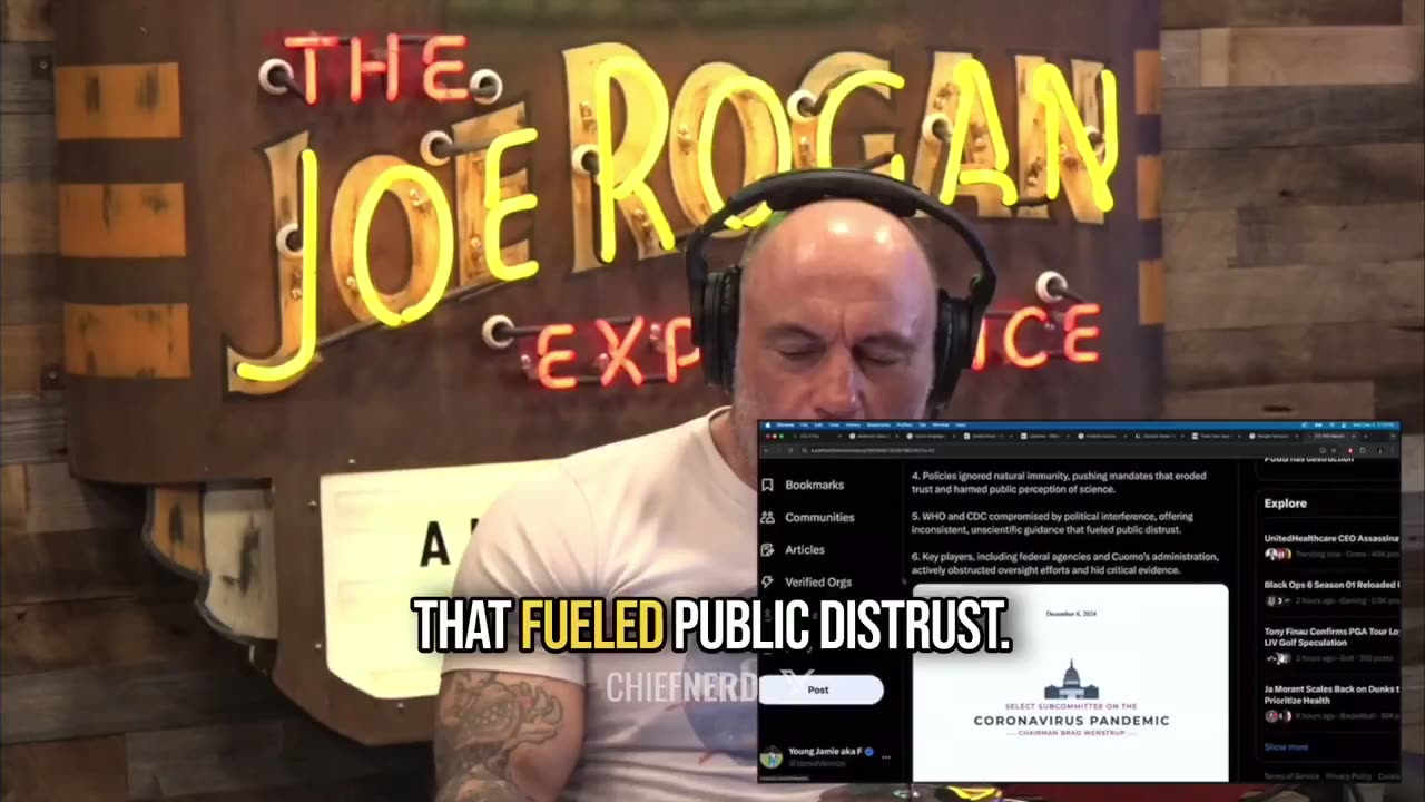 Joe Rogan Admits the Covid 'Conspiracy Theorists' Were Correct About Everything