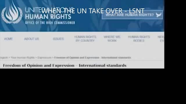 REMINDER!!! When they UN ARMY take over everything will change