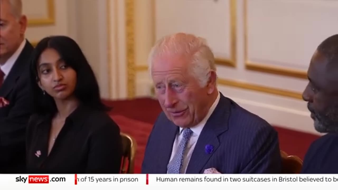The King and Idris Elba discuss youth violence at King's Trust event SKY News