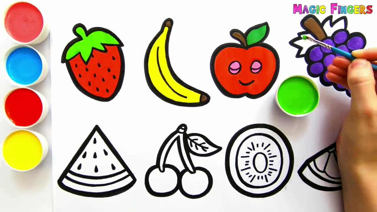 Let's Learn How to Draw Fruit Together | Painting, Coloring Tips for Toddlers & Children