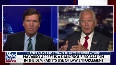 Peter Navarro joins Tucker Carlson for his first interview since being arrested