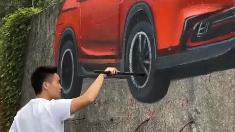 Drawing on old wall