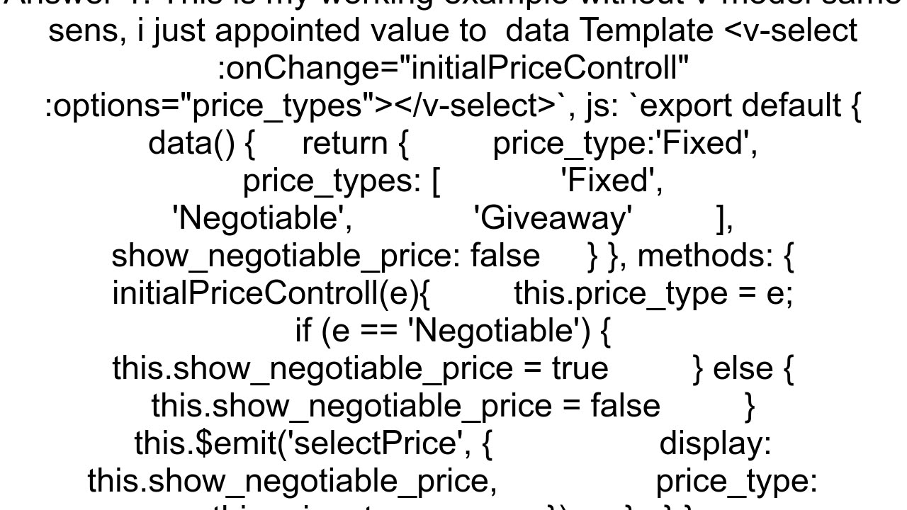 How to bind vmodel to vselect