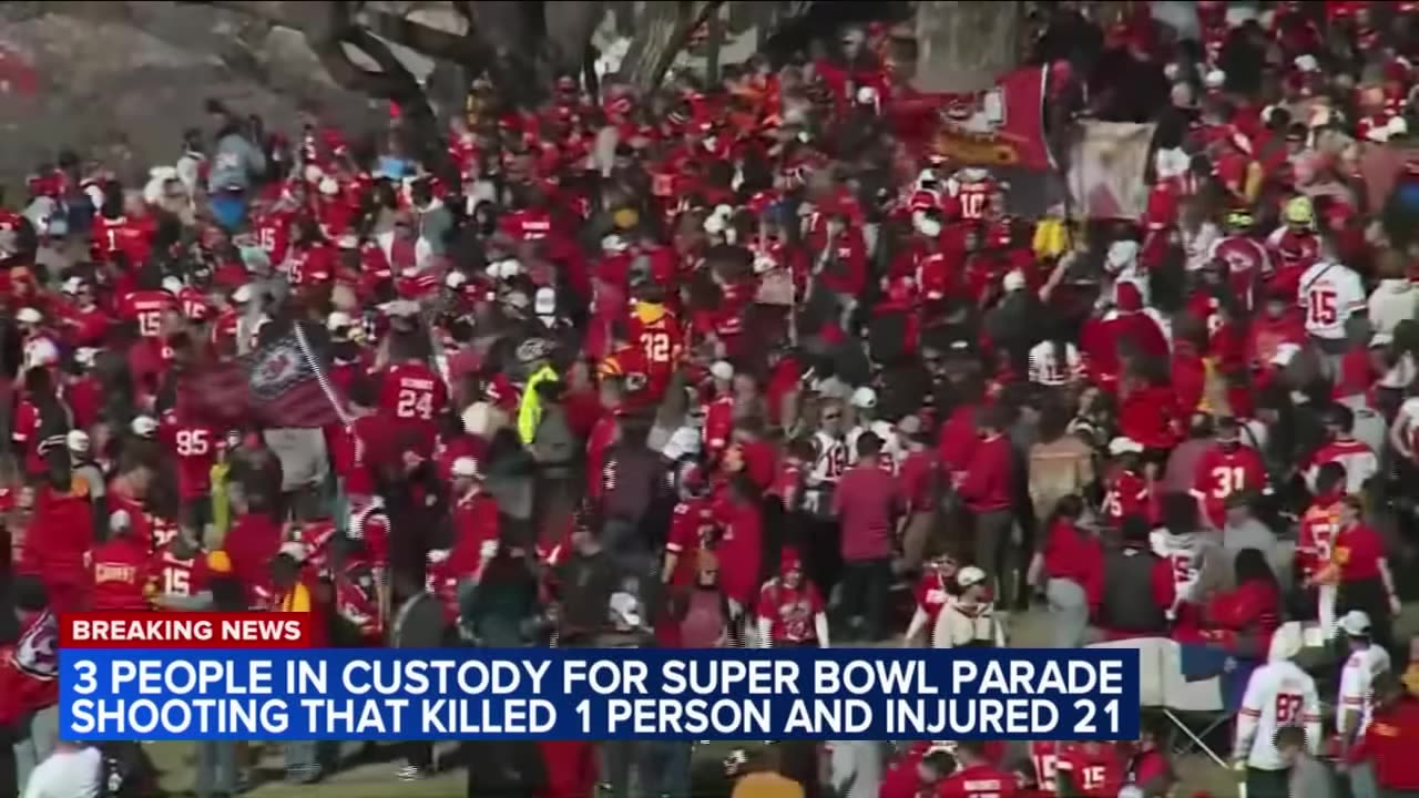 3 people in custody after Super Bowl parade shooting in Kansas City