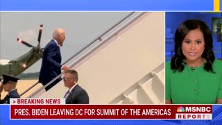 Bumbling Joe Biden TRIPS While Boarding Plane