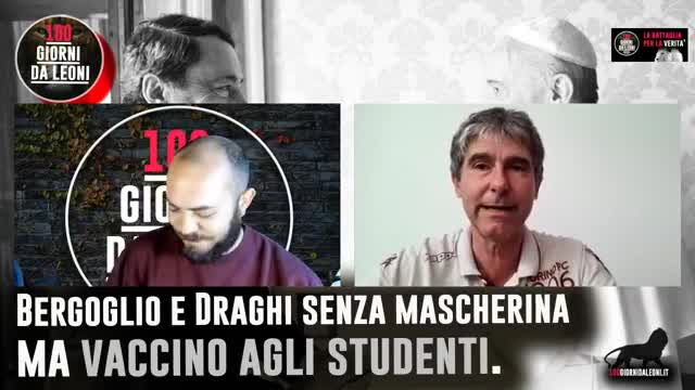 Bergoglio e Draghi senza mascherina... Ma vaccino agli studenti