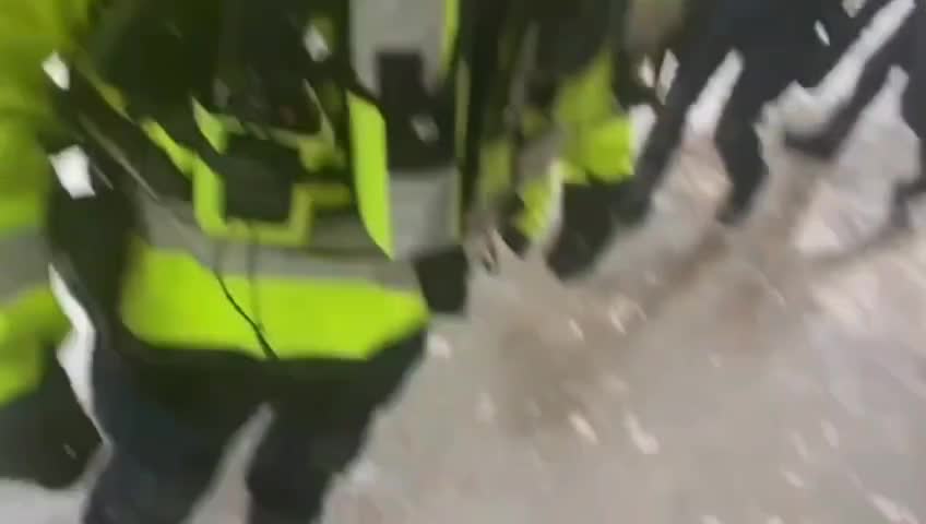 Police harassing the woman