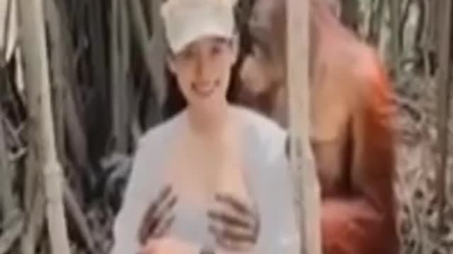 The girl is alone on vacation