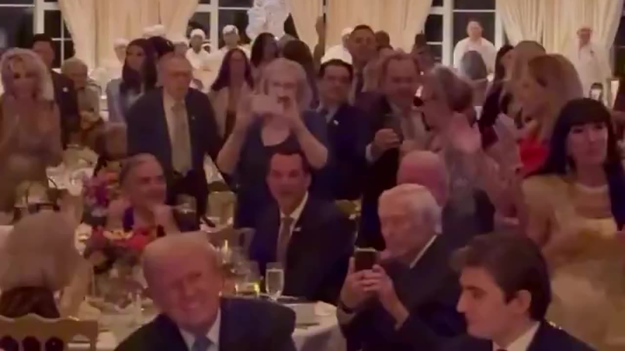 Elon Musk, Donald Trump, Barron and Melania blasting YMCA at Mar-a-Lago on Thanksgiving