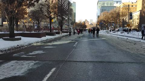 Raw Recording: DT Toronto Trucker Protest Pt 11