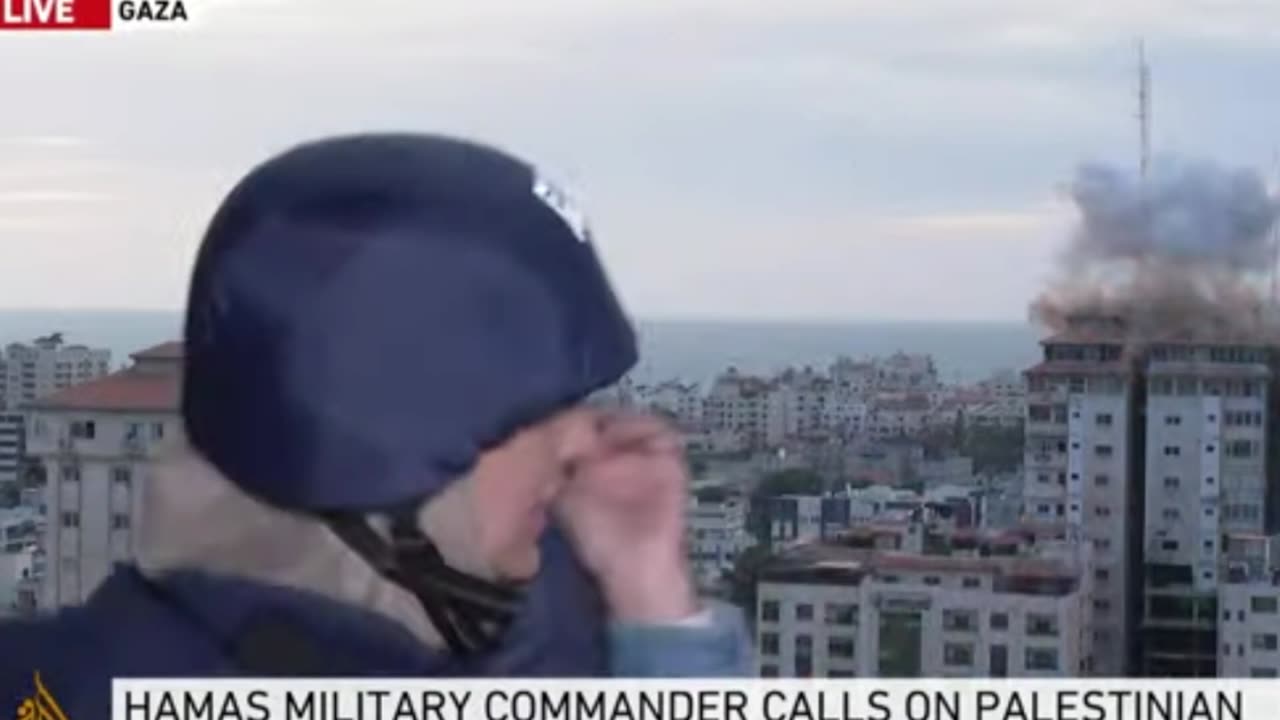 WATCH: GAZA AIRSTRIKE LIVE ON TV!