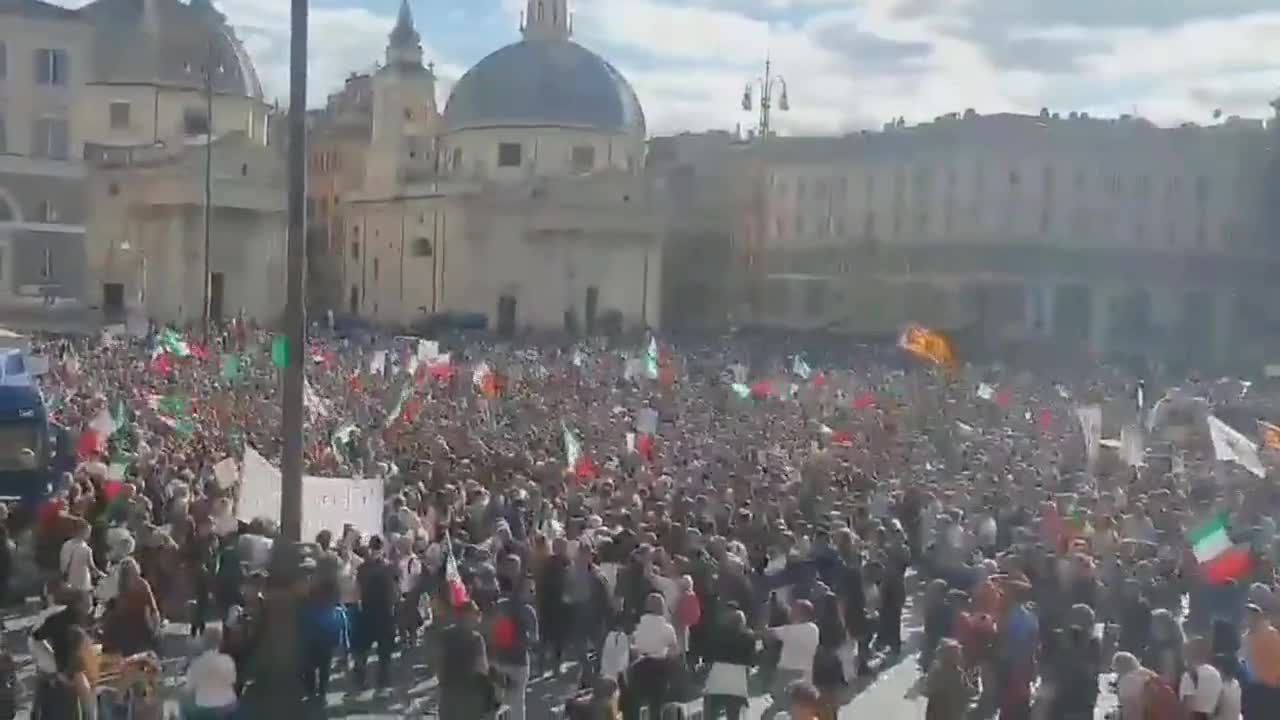 Italians Rally and Revolt Against Draghi